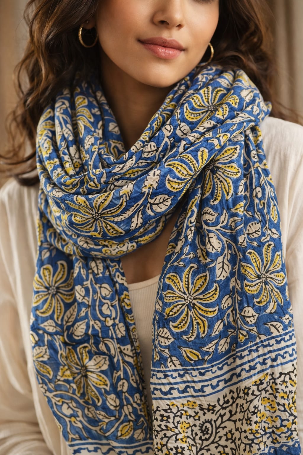 Premium scarves and wraps in silk and chiffon from a luxury boutique Mumbai